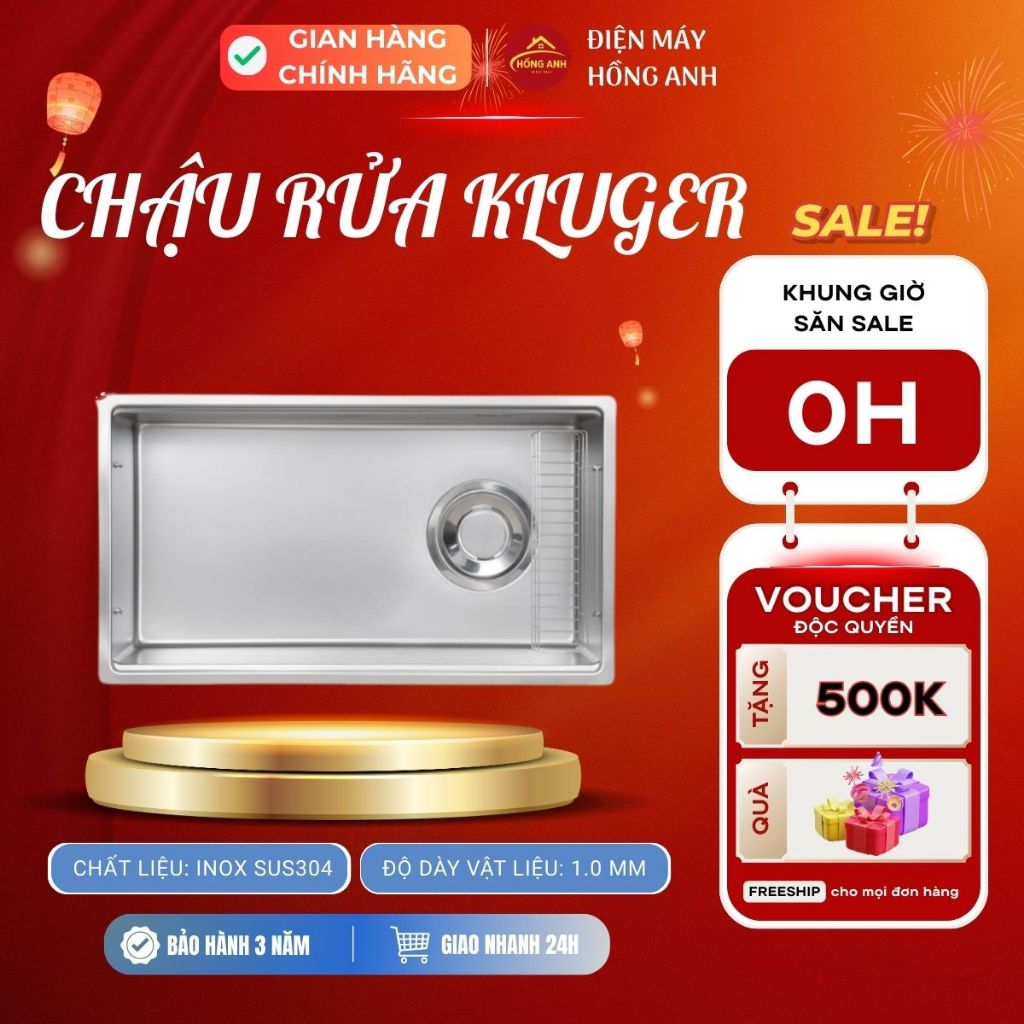 Chậu rửa Kluger Toya Series KY8045SL Plus Super Linen inox 304 ép khuôn liền khối chống ồn