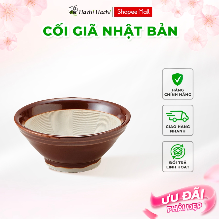 Cối Nhật Bản Suribachi 14.2cm, cối giã, cối nghiền (Không kèm chày) - Hachi Hachi Japan Shop