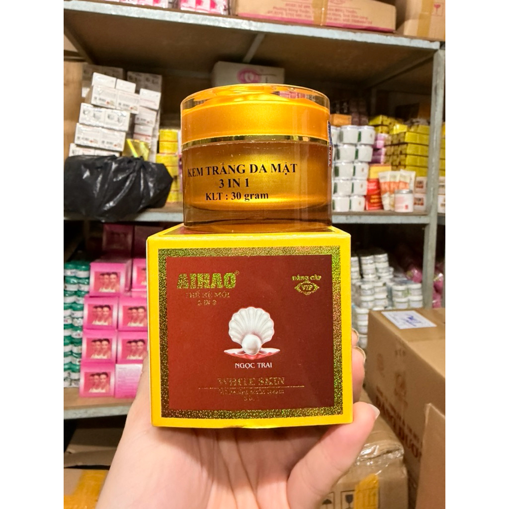 Kem Aihao dưỡng trắng da mặt 3in1 30g