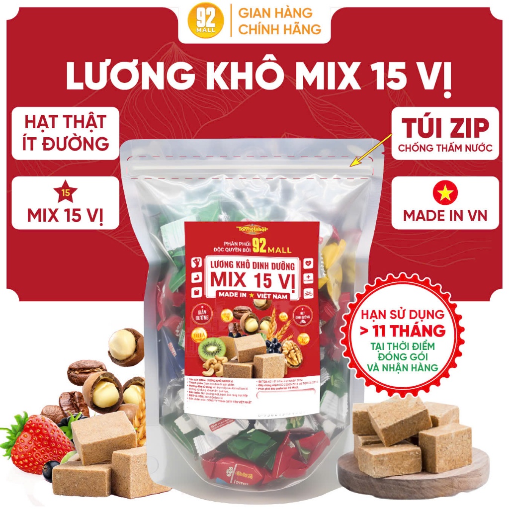 [GIÁ SỈ] 5Kg Lương Khô Mix 15 Vị Hạt Dinh Dưỡng Và Trái Cây Dùng Để Ăn Vặt Ăn Sáng Thay Bữa
