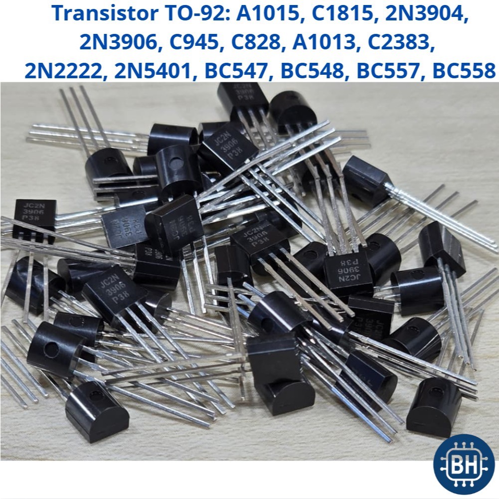 Transistor BJT TO-92 (Combo 10 Chiếc) - Linh Kiện Điện Tử Đóng Cắt, Khuếch Đại (NPN & PNP)