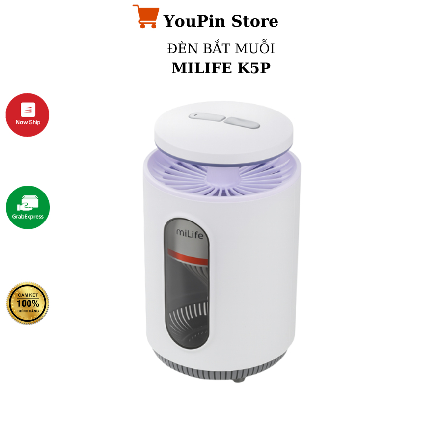 Máy bắt muỗi, diệt côn trùng thông minh miLife K5P đèn LED ánh sáng tím, không ồn - BH 3 tháng