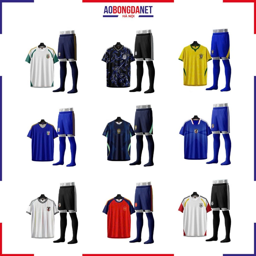 Quần Áo Bóng Đồ Đá Banh Đội Tuyển Quốc Gia CLB HOT 2026 Vải Mè Hàn Cao Cấp Aobongdanet