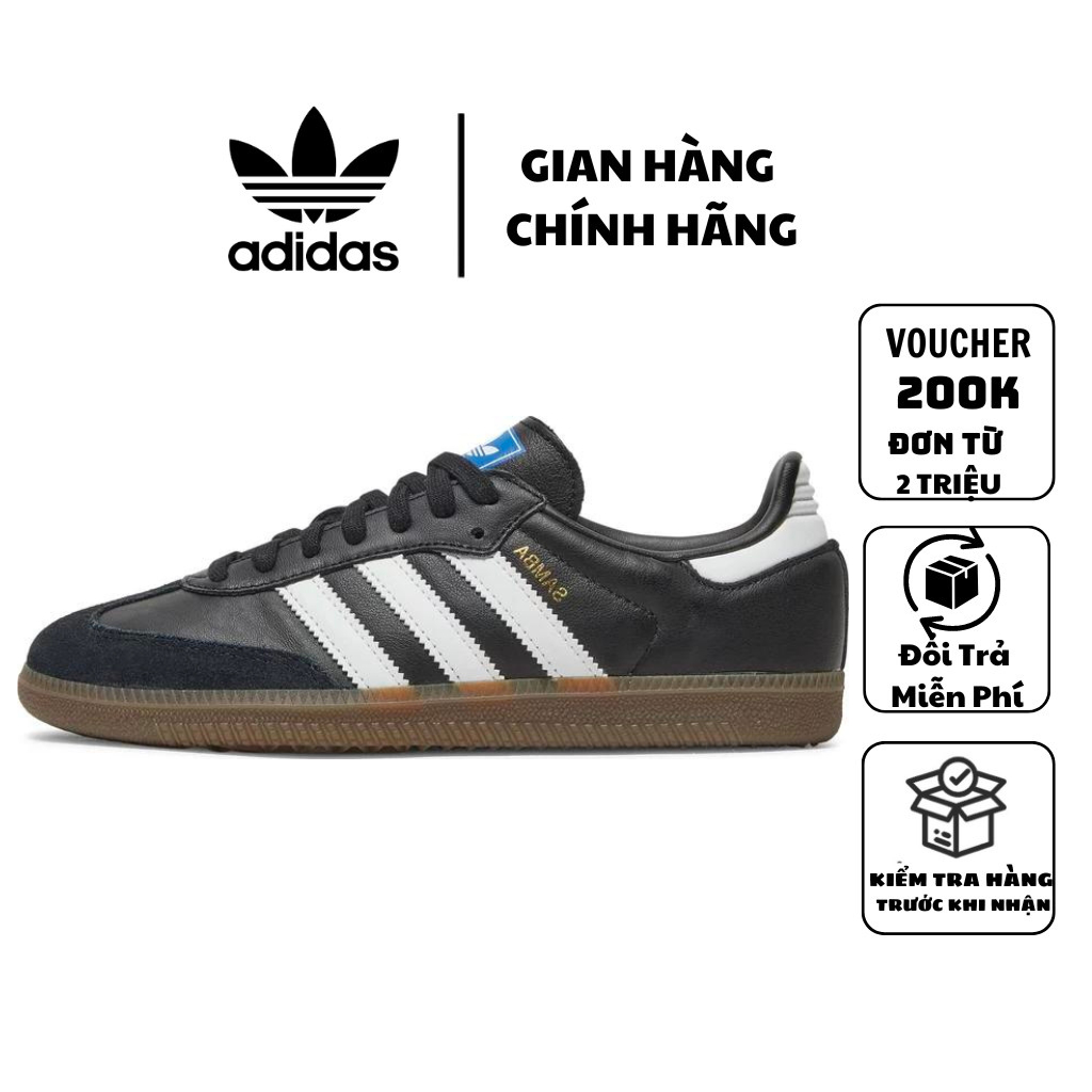 [ CHÍNH HÃNG ] Giày Adidas Samba OG 'Black Gum'