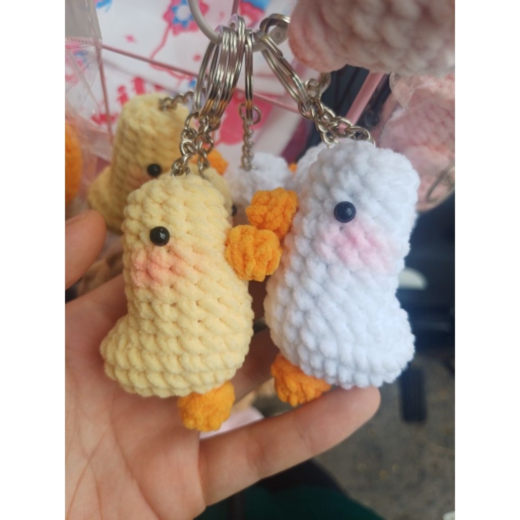 Móc khóa len Vịt mini