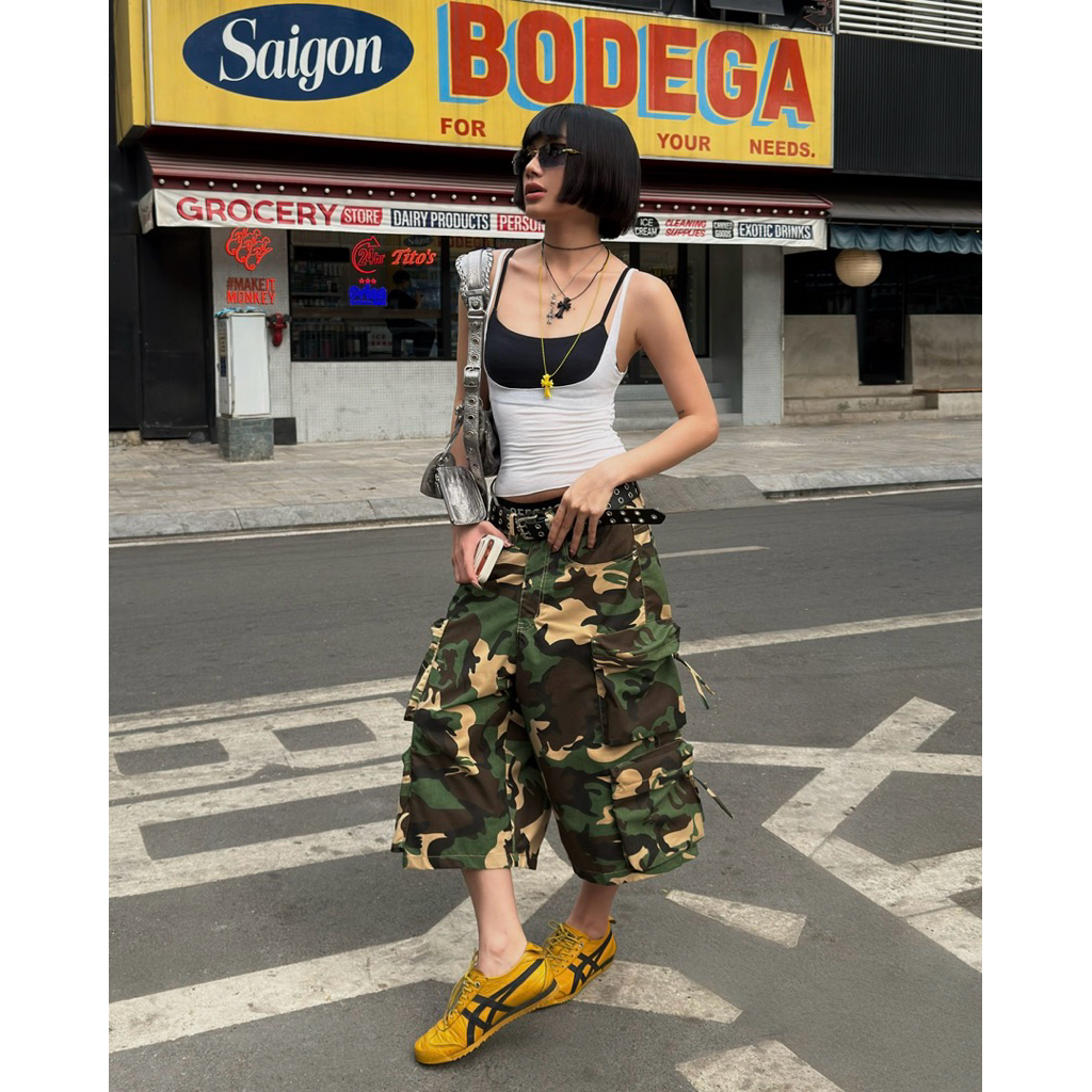 Quần Shorts  DARKEST CAMO PIXEL PANTS / màu camo