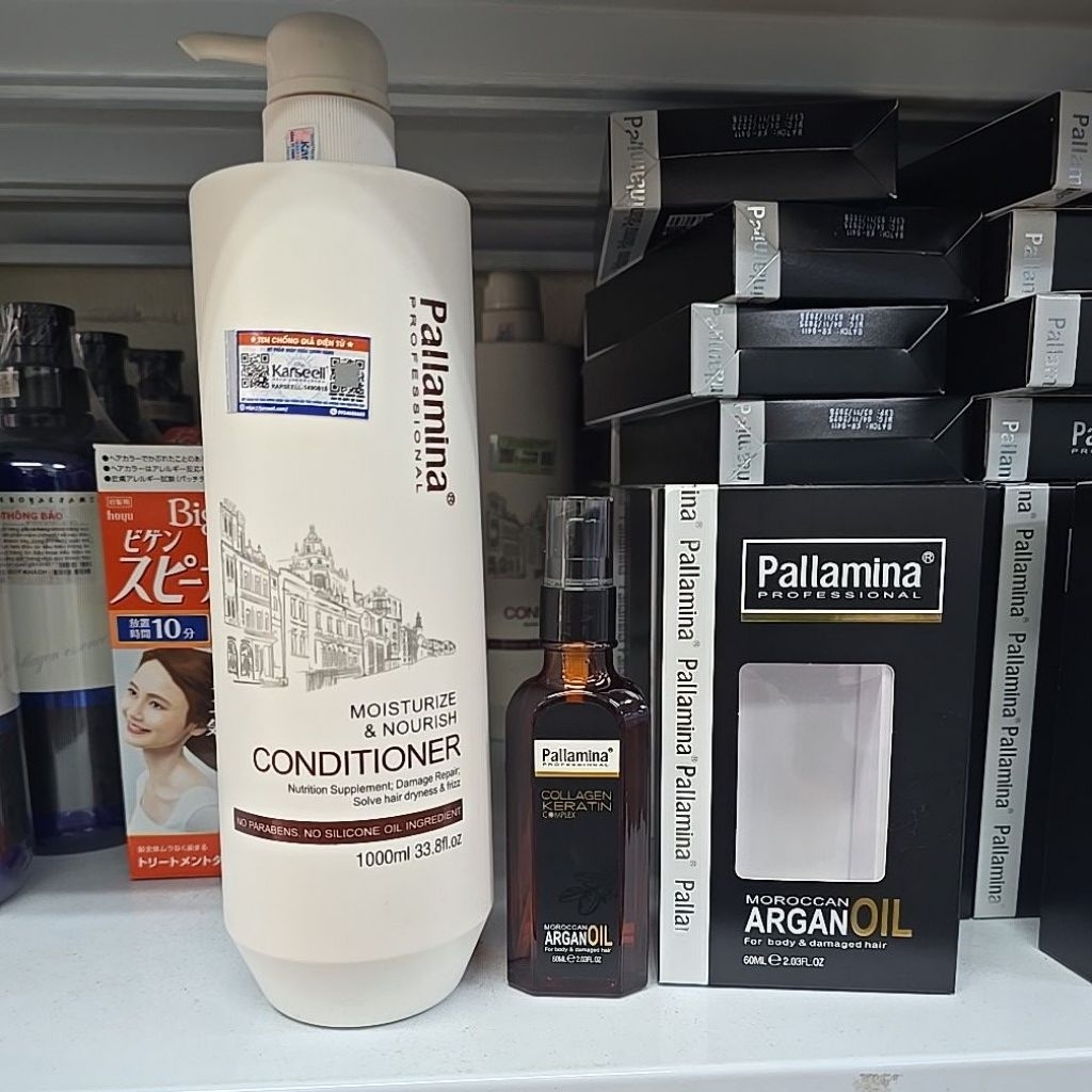 Tinh dầu dưỡng tóc, kem hấp, dầu xả Pallamina Collagen Keratin Complex 60ml, 500ml