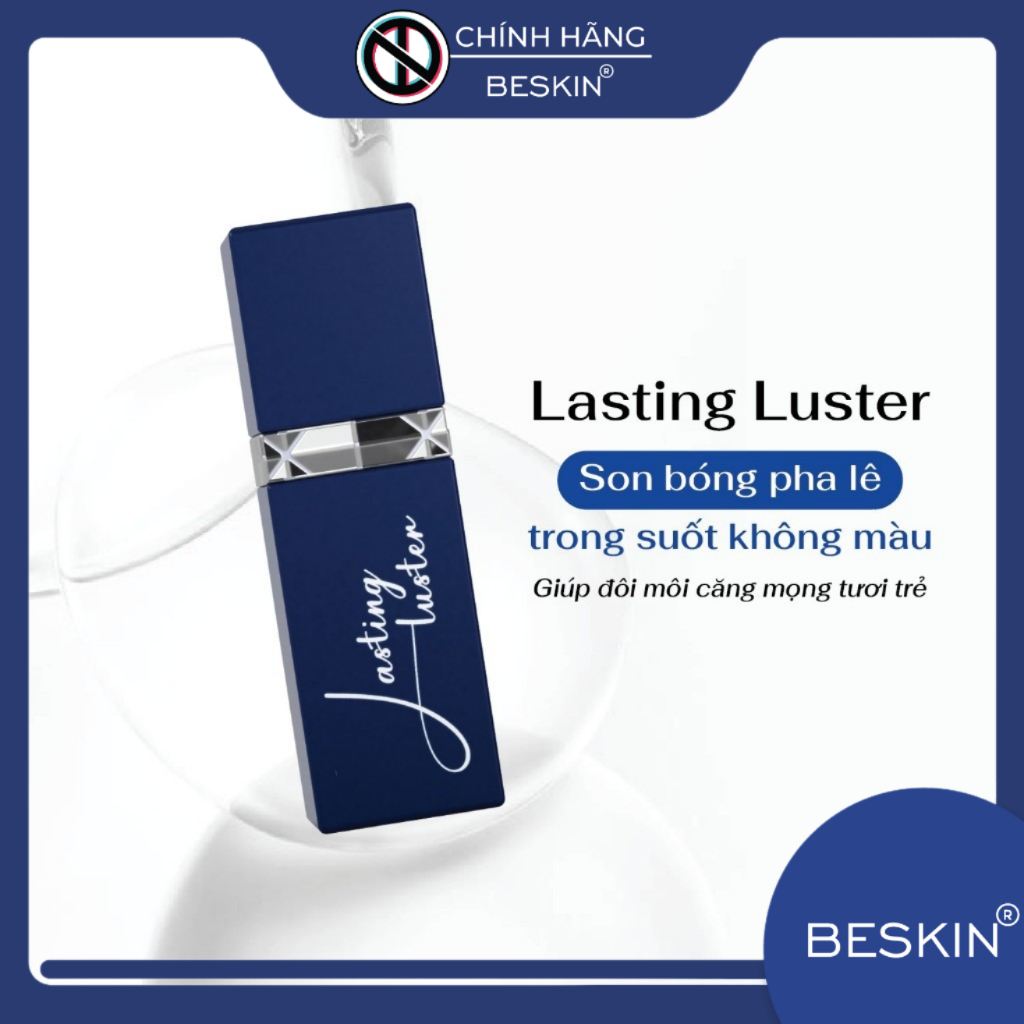 SON BÓNG PHA LÊ TRONG SUỐT KHÔNG MÀU " Lasting lusten" - Trọng lượng 3g - Thương Hiệu: Beskin