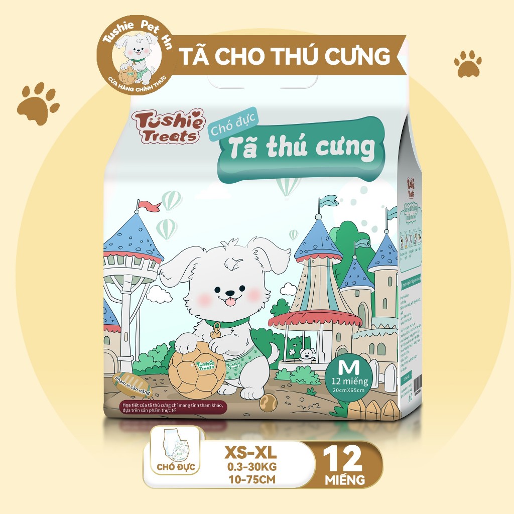 [chó đực] Tã lót cho chó đực dành cho thú cưng, thấm hút nhanh độ ẩm, khô thoáng, không gây ngột ngạt mông