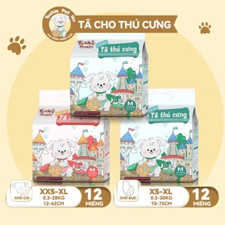 [3 gói] Tã giấy 3 gói cho thú cưng, thấm hút nhanh, thẩm thấu ngược thấp, khô ráo, thoải mái và không ngột ngạt