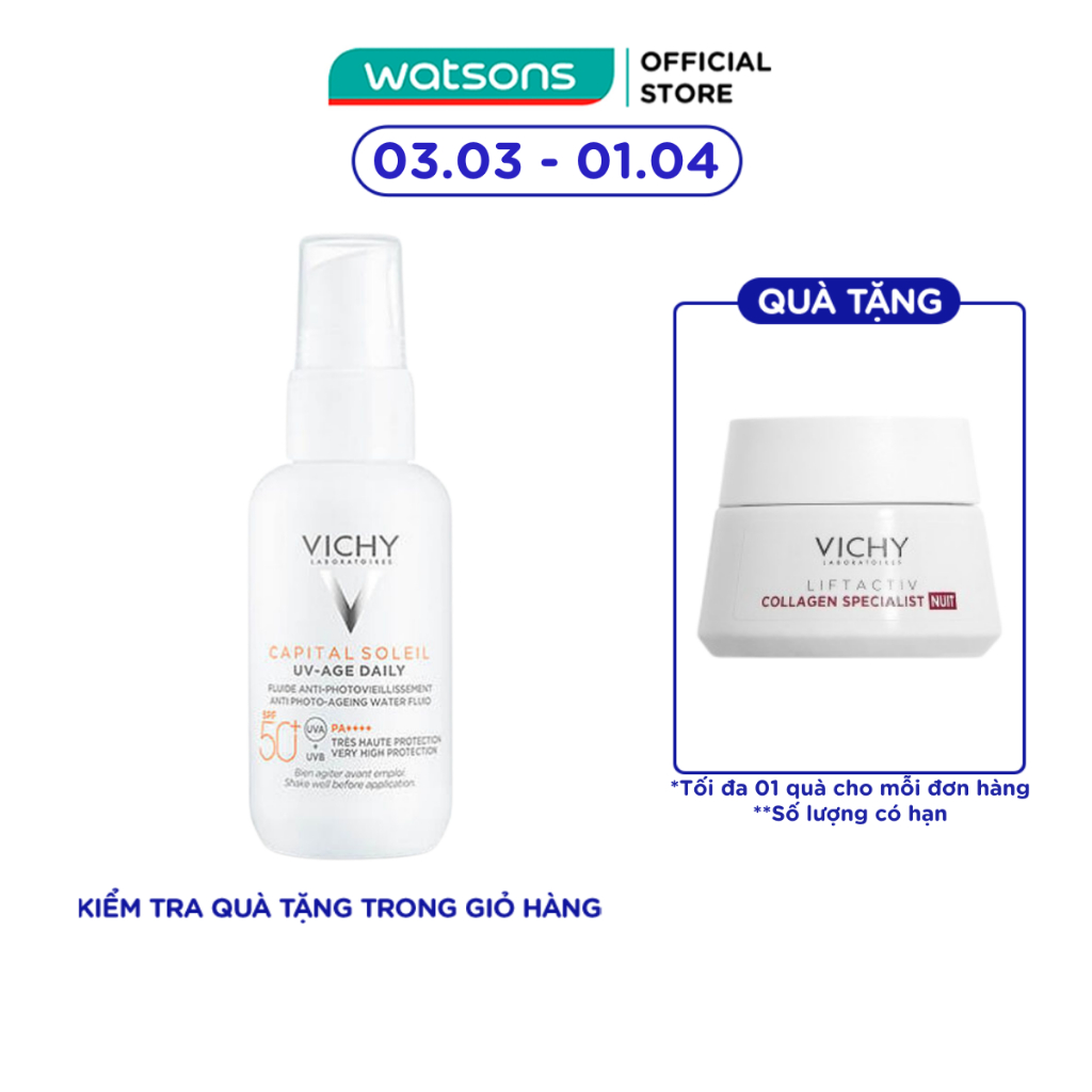 Gel Chống Nắng Vichy Ngừa Thâm Nám SPF50 Anti Photo-Ageing Gel Cream 50ml