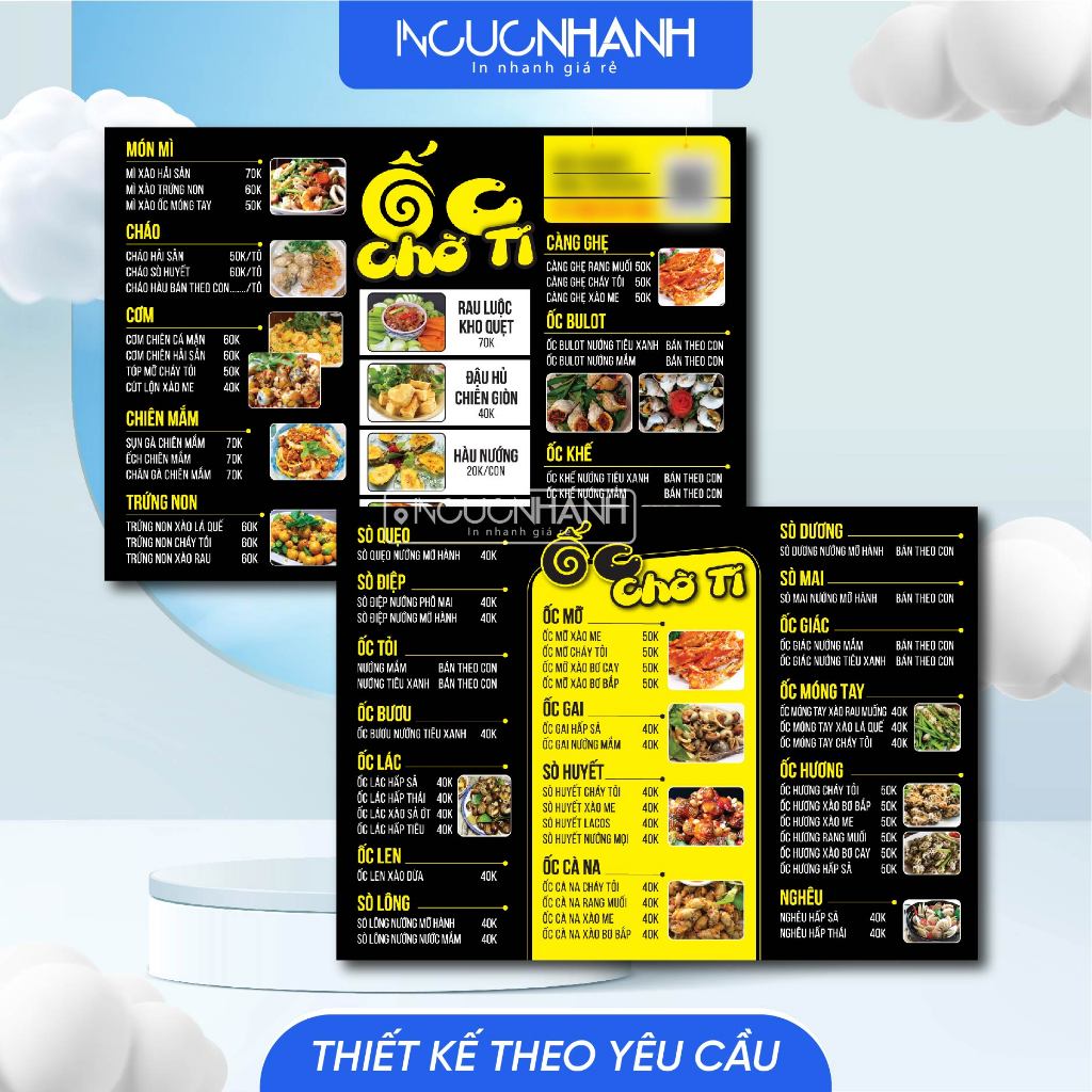 In Menu Bồi Formex, In Menu Cứng Dày Để Bàn Bồi Formex Incucnhanh, In Menu Formex Theo Yêu Cầu
