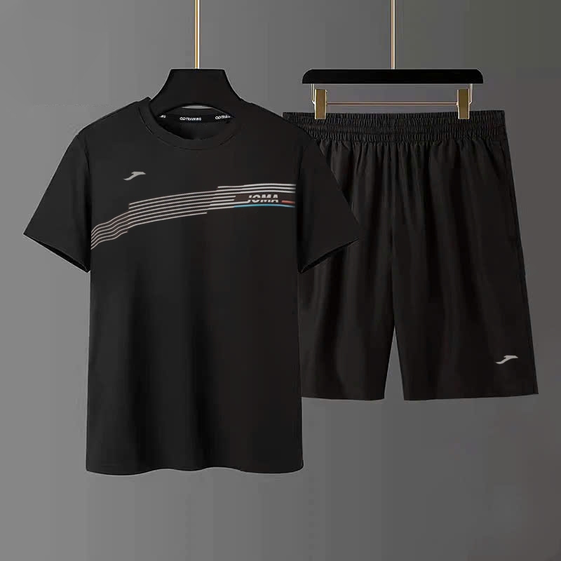 Bộ quần áo thể thao nam nữ S&M Fashion 30-120kg - Bộ đồ in chữ thể thao tập gym chạy bộ thoáng khí không xù vải mã D30