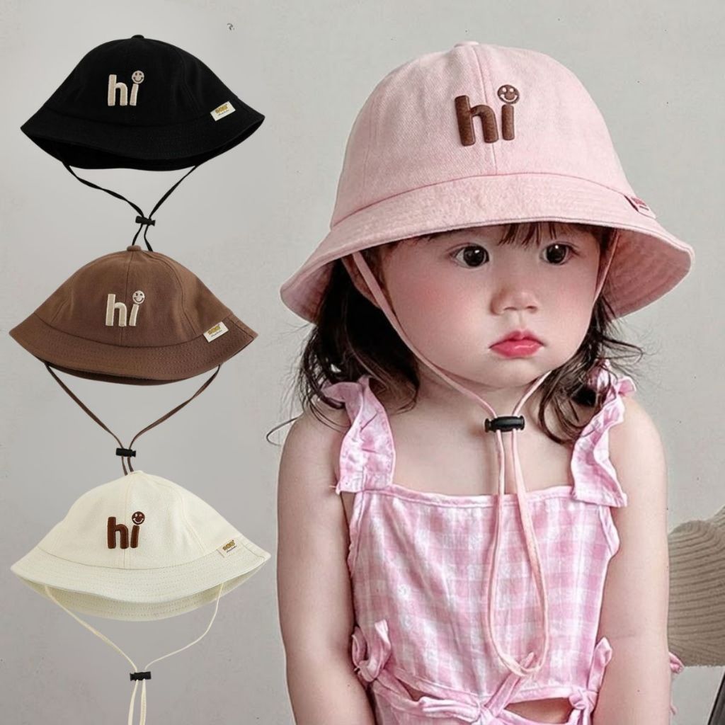 Mũ bucket cho bé trai bé gái từ 3 - 6 tuổi, mũ trẻ em đội mùa đông ấm áp thêu hoạ tiết dễ thương