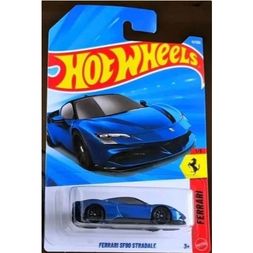 Hotwheels ferarri sf90 blue
