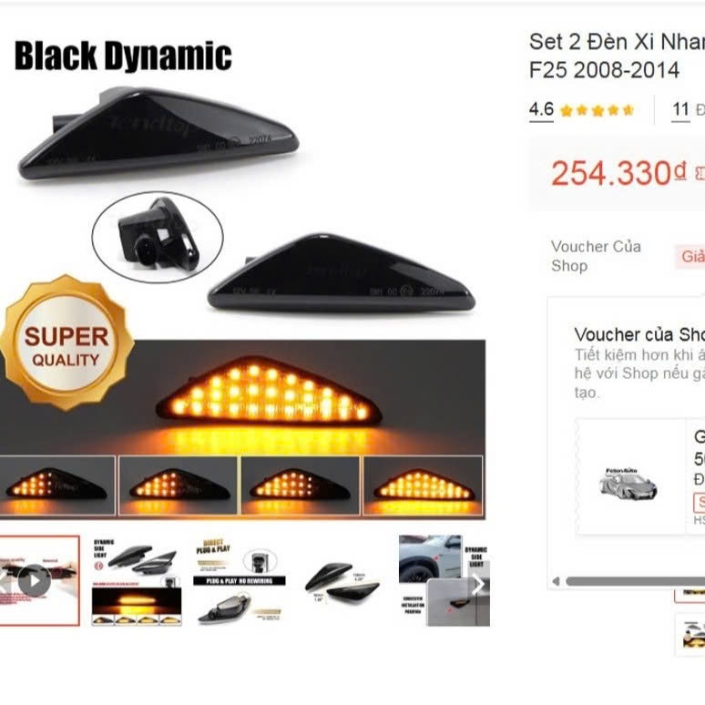 Set 2 Đèn Xi Nhan Bóng led Cho BMW X3 F25 X5 E70 X6 E71 X3 F25 2008-2014 ( mới 100% thanh lý tồn kho