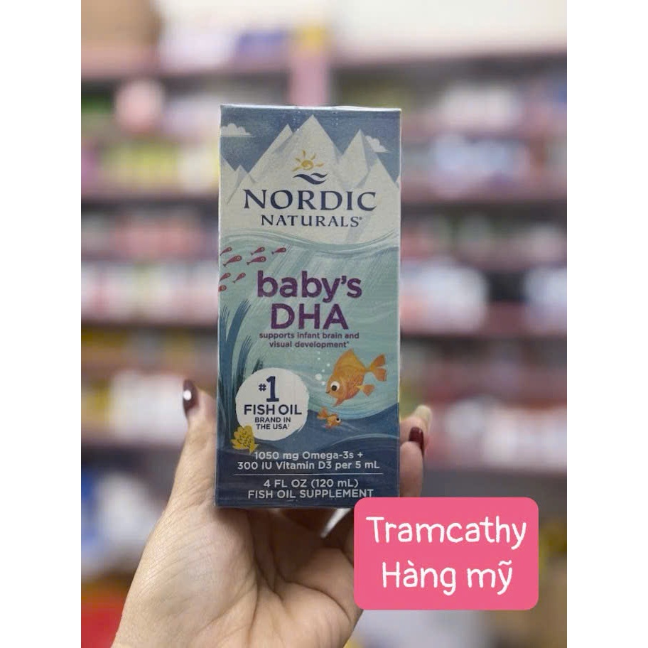Nordic Naturals Baby’s DHA 120ml / 60 ml – Dầu Cá Cho Trẻ Sơ Sinh & em bé
