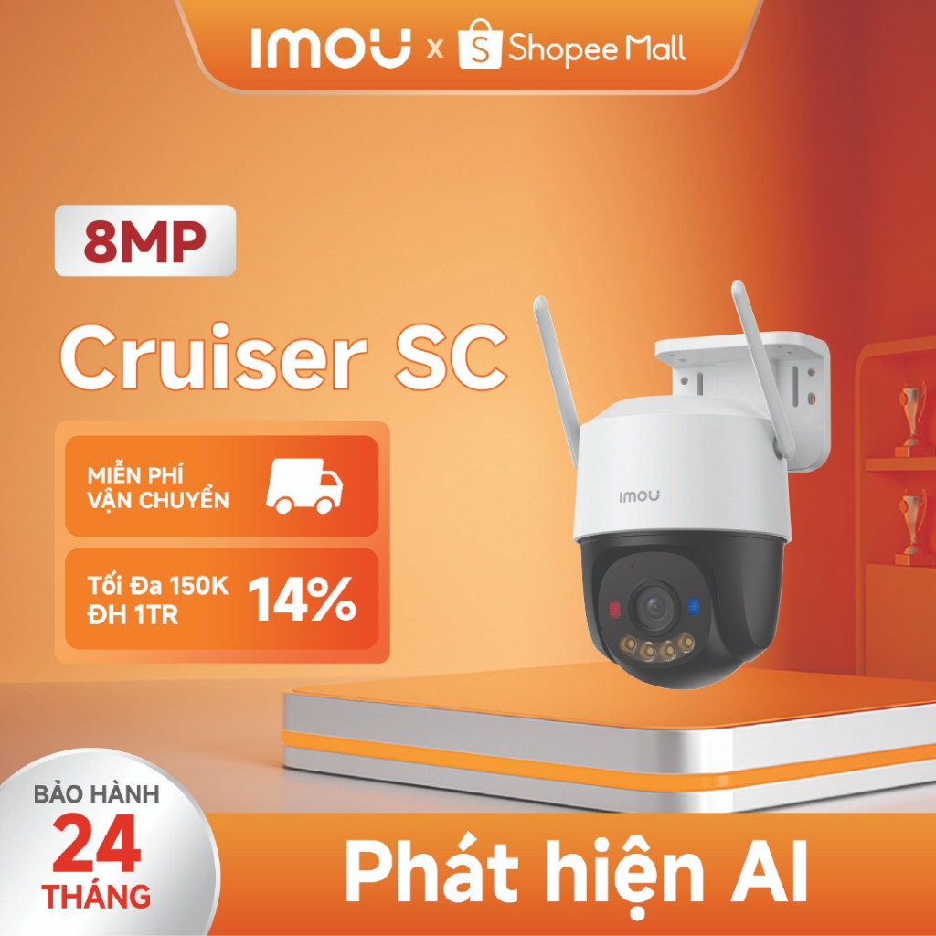 Imou Camera Wifi ngoài trời Cruiser SC 8MP I IPC-K7FP-8V0N I  Kết Nối PoE I AIgo Play I 4K I