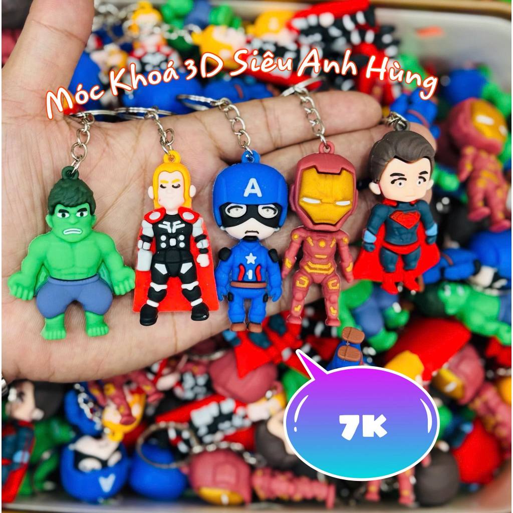 [Quà tặng mới] Móc Khóa 3D Hoạt Hình