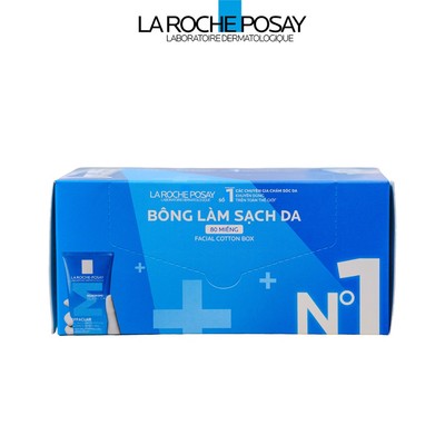 [HB Gift - Hàng tặng không bán] Hộp bông tẩy trang 80 miếng La Roche-Posay