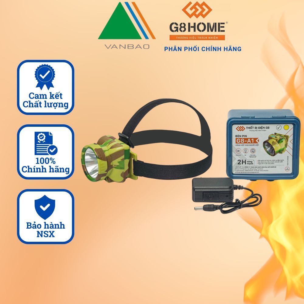 Đèn pin đội đầu G8-A1 G8HOME chính hãng