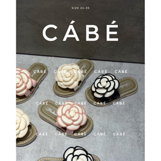 Dép lê cho bé gái Dép lê hoa ba màu trắng-đen-hồng đế mềm dẻo