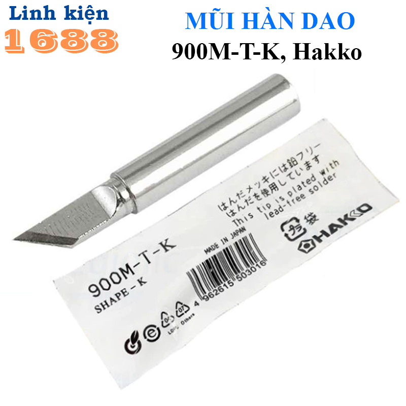 Combo- Mũi hàn thiếc, mũi hàn dao 900M-T-K HAKKO