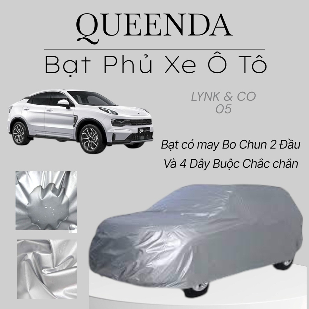 Bạt Phủ Xe Ô Tô Lynk & Co 05 Vải Dù Tráng Bạc Chống Mưa, Nắng Tốt Kèm Hộp Đựng - Bạt Trùm Xe Ô Tô Ly