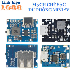 [GIÁ COMBO] Mạch sạc pin dự phòng 5V 600mA mini có led báo trạng thái