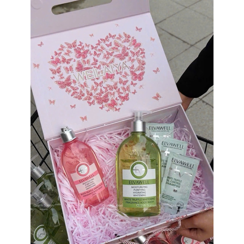 Set Sữa Tắm Elvawell + Hộp Quà Chính Hãng