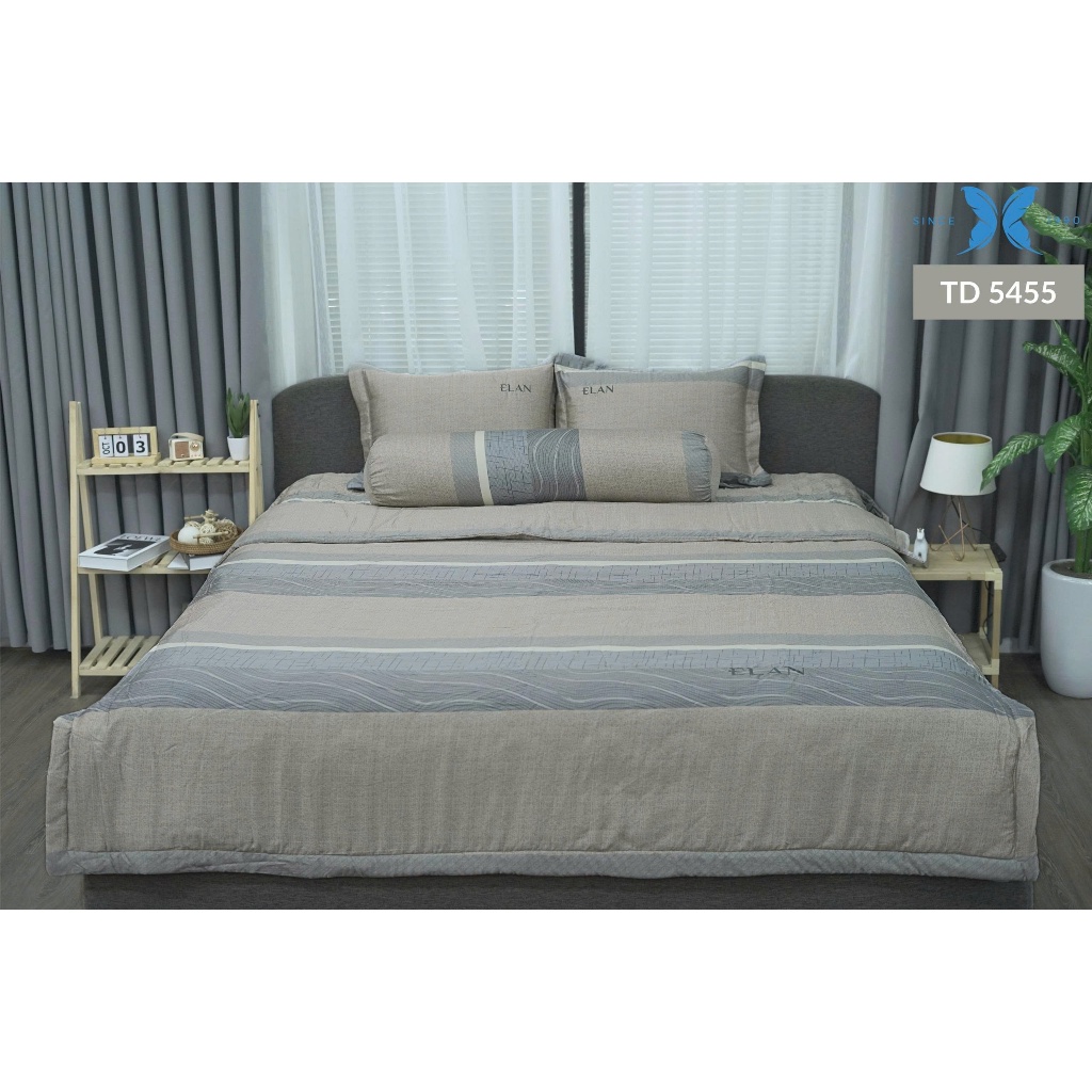 Bộ chăn ga Elan 5 món kích thước khác (hàng đặt)