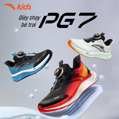 ANTA Kids Giày Chạy Thể Thao Bé Trai PG7 Size 33-41 Đệm Đế Siêu Êm Giảm Chấn 3126A5527