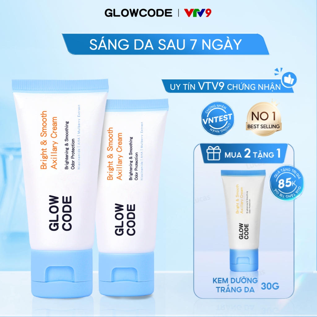 [MUA 2 TẶNG 1] Combo 2 Kem body trắng da Glowcode dưỡng trắng nách giảm thâm nách khuỷu tay Đầu gối dưỡng ẩm