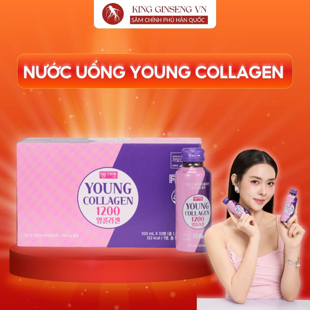 Nước Uống Collagen Young 1200MG Ngừa Lão Hóa, Mờ Nếp Nhăn, Nước Uống Collagen Elastin NMN Dưỡng Trắn