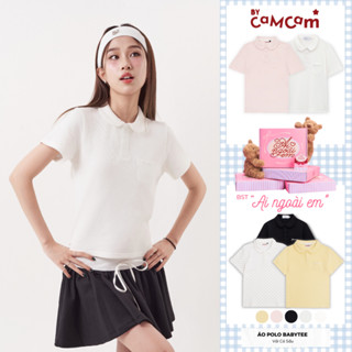 [AI NGOÀI EM] Áo Polo Basic Babytee 𝑩𝒚𝒄𝒂𝒎𝒄𝒂𝒎 Cho Nữ Vải Cá Sấu Cotton Logo Thêu Túi Ngực APN007