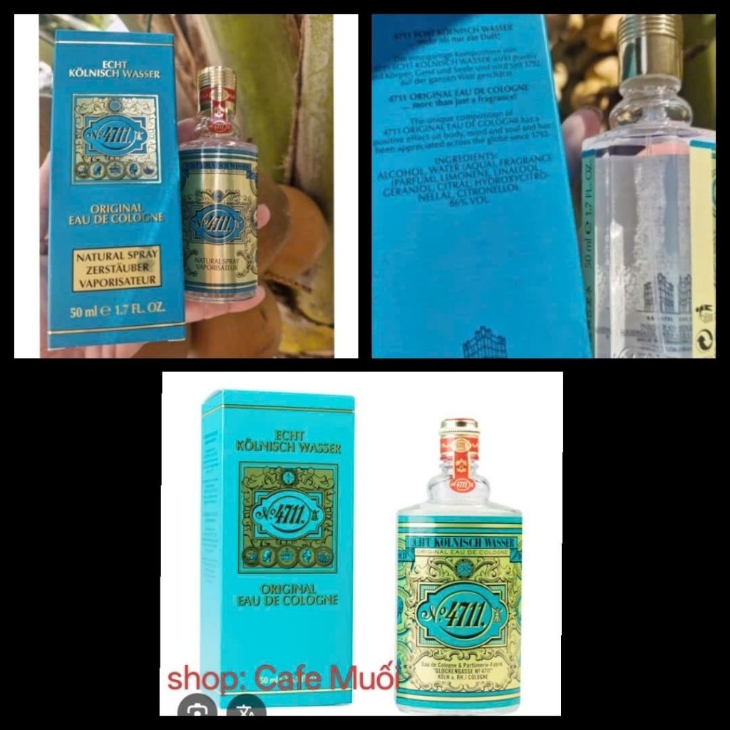 NƯỚC HOA UNISEX  4711 Original Eau de Cologne 50ml