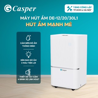 [KOL] Máy hút ẩm Casper 20L/30L có cảm biến thông minh và bảng điều khiển đèn LED hiện đại DE-12L1E/DE-20L1/DE-30L1
