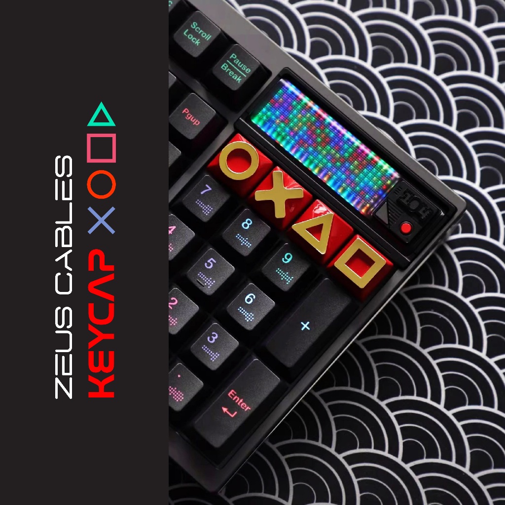 Set 4 Keycap Controller Button Bằng Kim Loại Cho Bàn Phím Cơ | Set 4 Metal Artisan Keycap 1u | MG Ke