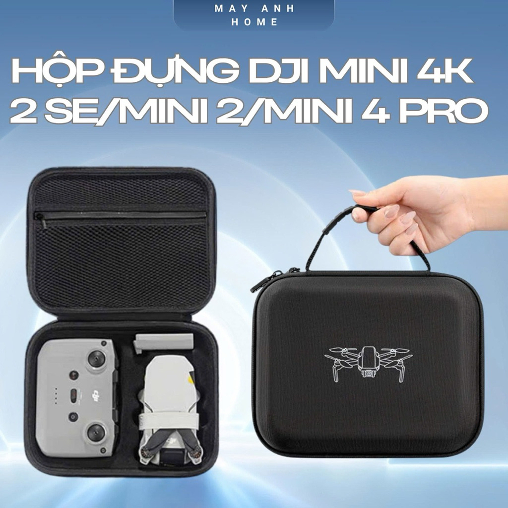 Hộp Đựng Cho DJI Mini 1, Mini2 SE 4k, Mini 4 Pro Drone Flycam Túi Chống Sốc Cao Cấp Bảo Quản Điều Kh