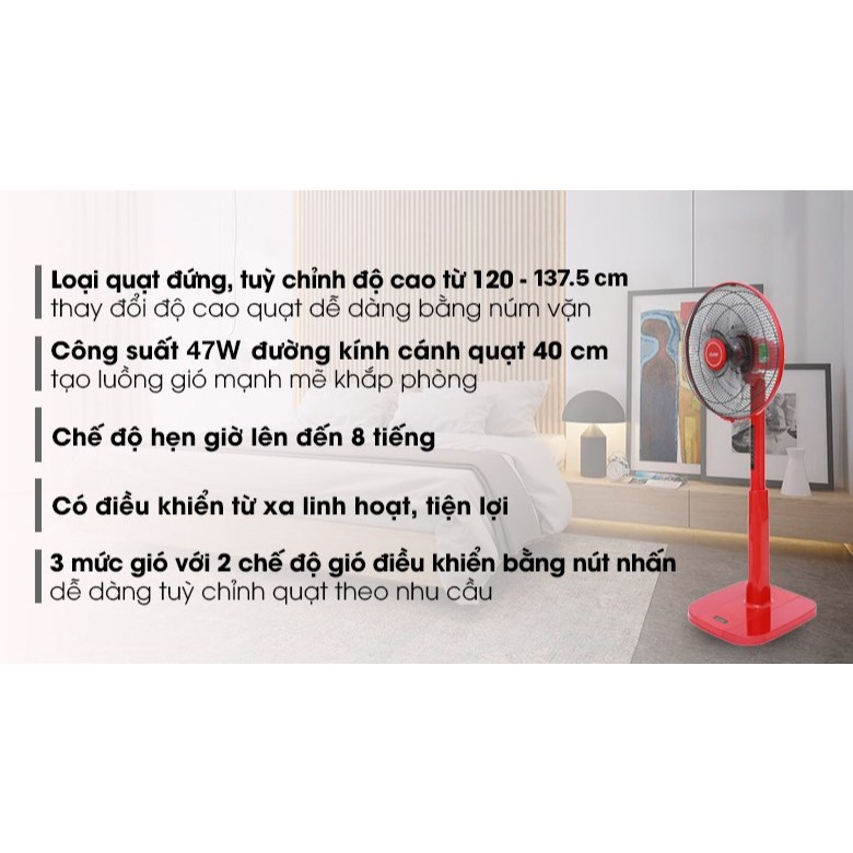 Quạt đứng Mitsubishi Electric LV16-RB SF-GY, LV16S-RA CY-RD 47W, 3 mức gió