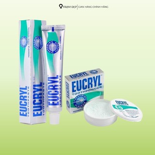 Combo Eucryl Kem Đánh Răng + Bột Làm Trắng Răng Hương Bạc Hà