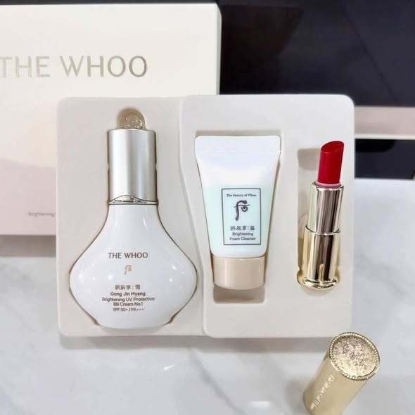 Bb whoo trắng -radiant white Brighterning BB, 💓 𝐒𝐄𝐓 𝐁𝐁 𝐖𝐇𝐎𝐎 𝐓𝐑𝐀̆́𝐍𝐆 𝐌𝐀̂̃𝐔 𝐌𝐎̛́𝐈 𝐒𝐈𝐄̂𝐔 Đ𝐄̣𝐏 𝐊𝐈𝐄̂̀𝐌 𝐃𝐀