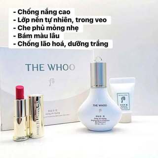 Bb whoo trắng -radiant white Brighterning BB, 💓 𝐒𝐄𝐓 𝐁𝐁 𝐖𝐇𝐎𝐎 𝐓𝐑𝐀̆́𝐍𝐆 𝐌𝐀̂̃𝐔 𝐌𝐎̛́𝐈 𝐒𝐈𝐄̂𝐔 Đ𝐄̣𝐏 𝐊𝐈𝐄̂̀𝐌 𝐃𝐀̂̀𝐔, 𝐂𝐇𝐎̂́𝐍𝐆 𝐍𝐀̆́𝐍𝐆,
