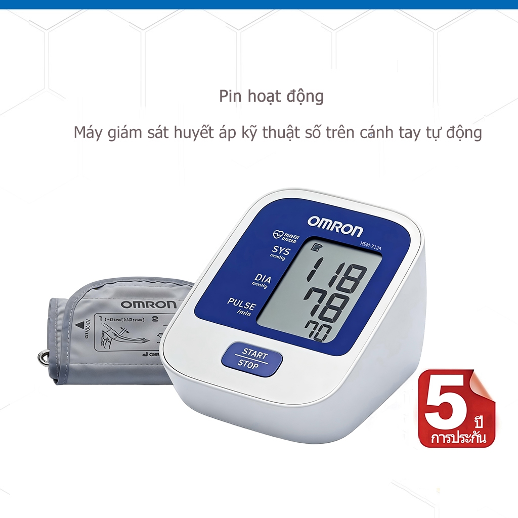 Máy Đo Huyết Áp Áp Tự Động Chính Hãng, Đo Nhịp Tim, Bảo Hành 5 Năm