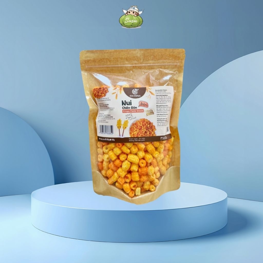 Nui Dài Chiên Giòn Nui Dài Chiên Giòn Rụm, Vị Mặn Ngọt Hài Hòa Dễ Ăn 300gr/ gói