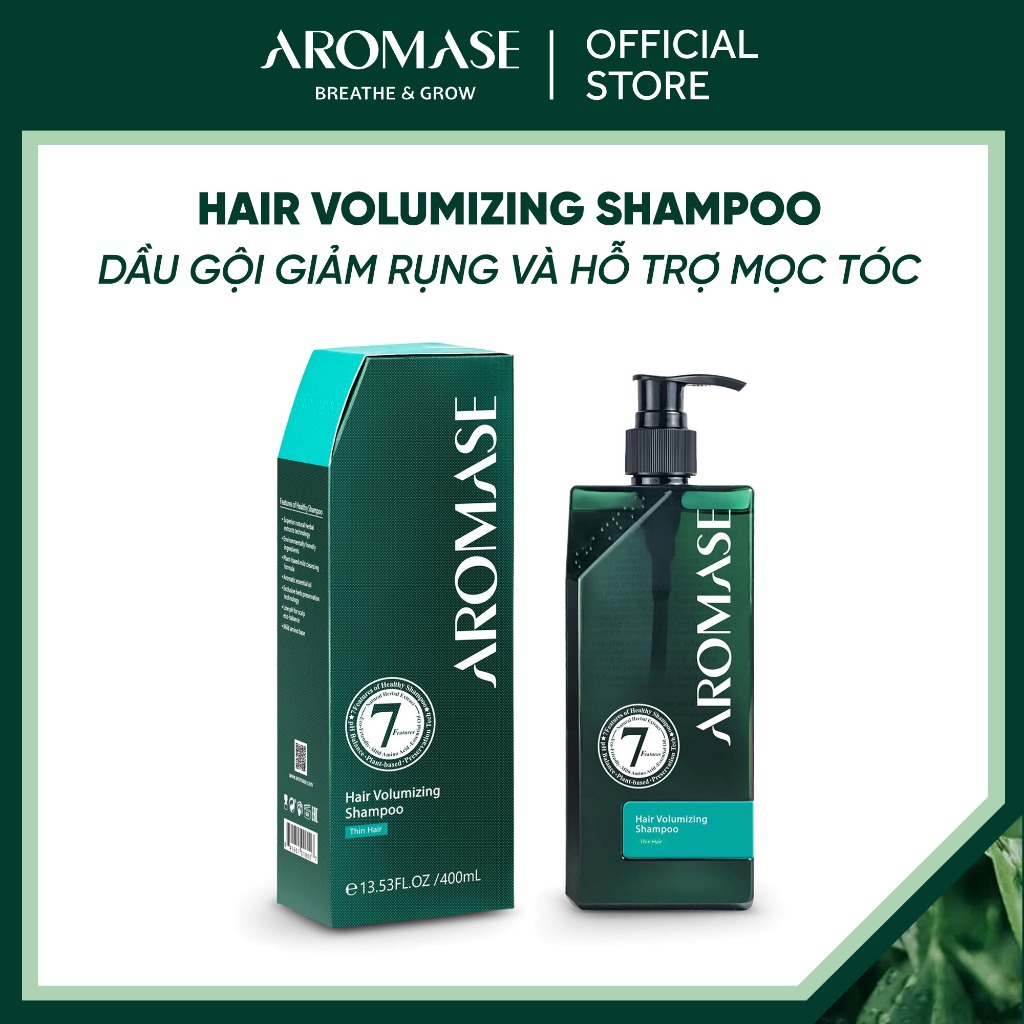 Dầu gội giảm rụng tóc và hỗ trợ mọc tóc AROMASE Hair Volumizing Shampoo 400ML