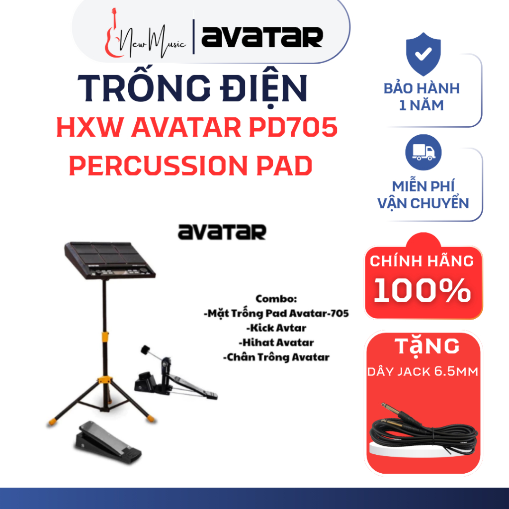 Trống Điện HXW Avatar PD705 Percussion Pad Chính Hãng | NewMusic