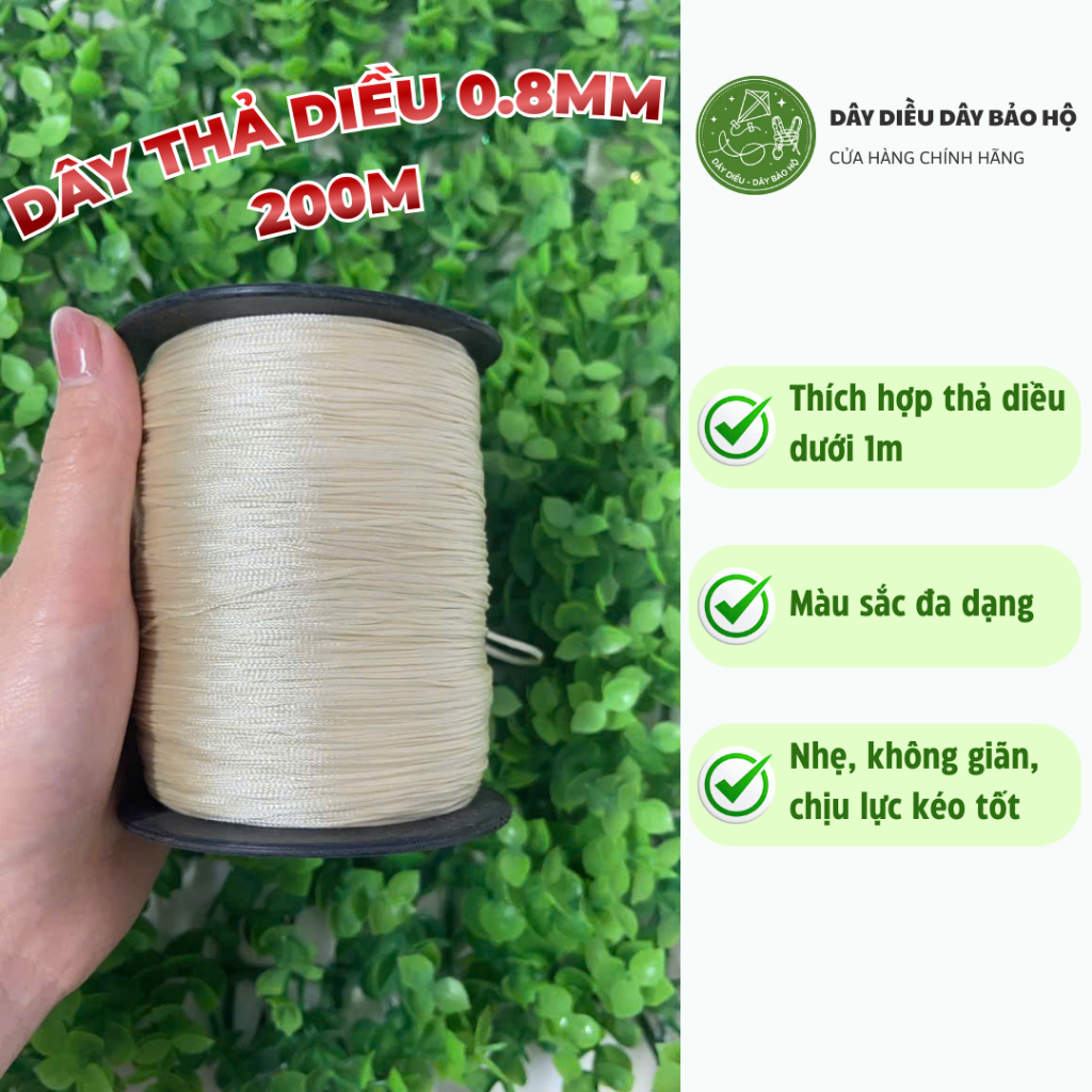 Dây Thả Diều Malai 0.8mm Chất Liệu Polyester – Nhẹ, Không Giãn, Chịu Lực Tốt - Thả Diều, Chằng Sáo, Dây Buộc ML0.8