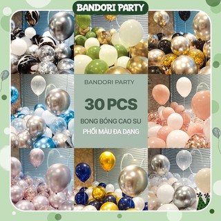Set 30 Bong Bóng Cao Su Mix Màu Trang Trí Sinh Nhật Sự Kiện Đa Dạng Chủ Đề Bandori