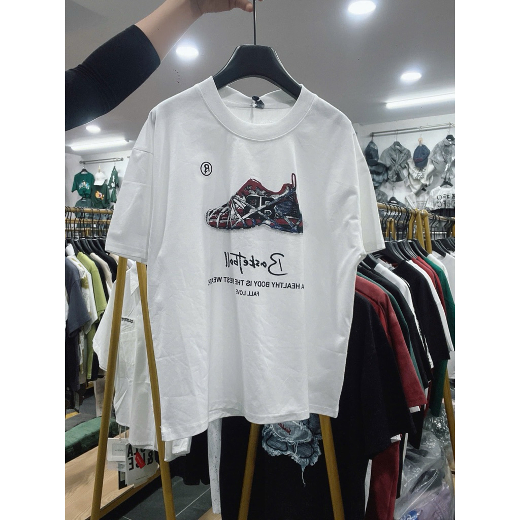 Áo bé trai,áo thun bé trai,áo thun in giày bé trai size 25-45kg